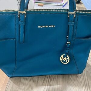 Michael Kors Blue Satchel Bag